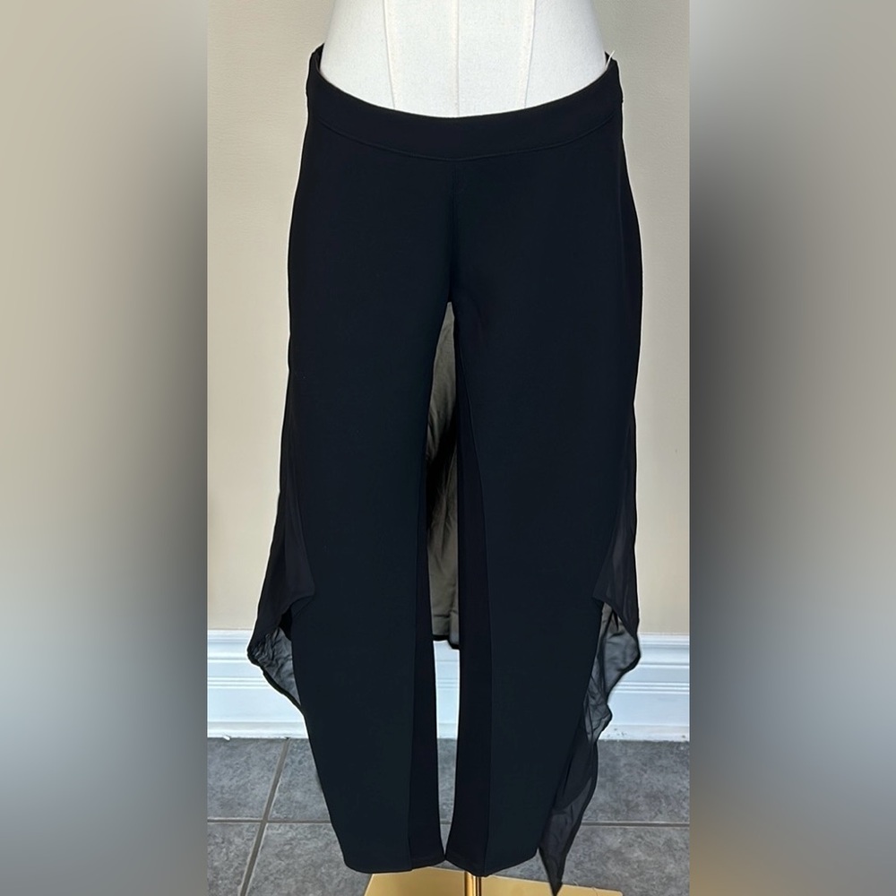 OLMAR AND MIRTA Italian one of a kind black tights with a black veil size US 8